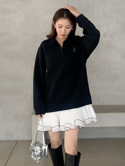 【USAGI ONLINE/ZOZOTOWN限定】スキッパーミニワンピース