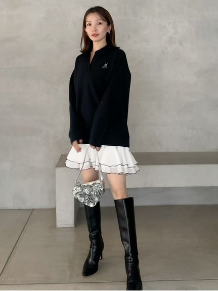 【USAGI ONLINE/ZOZOTOWN限定】スキッパーミニワンピース