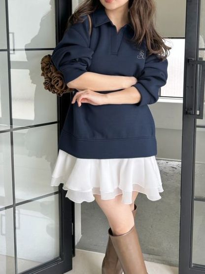 【USAGI ONLINE/ZOZOTOWN限定】スキッパーミニワンピース