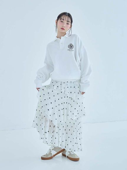 Sustainableプリーツティアードスカート