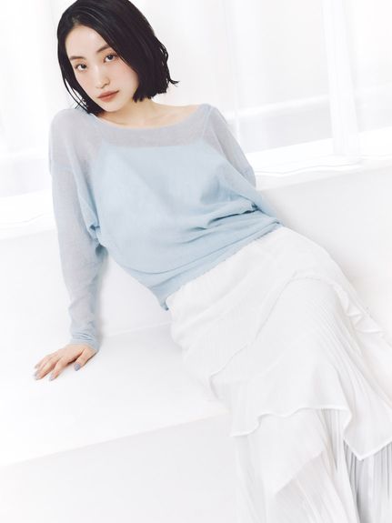 Sustainableプリーツティアードスカート