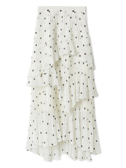 Sustainableプリーツティアードスカート