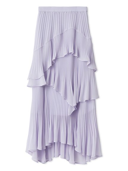 Sustainableプリーツティアードスカート