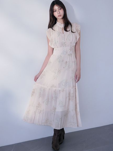 【販路限定サイズあり】Sustainableプリーツプリントワンピース