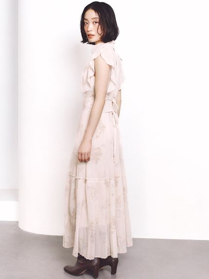 【販路限定サイズあり】Sustainableプリーツプリントワンピース
