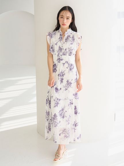 【販路限定サイズあり】Sustainableプリーツプリントワンピース