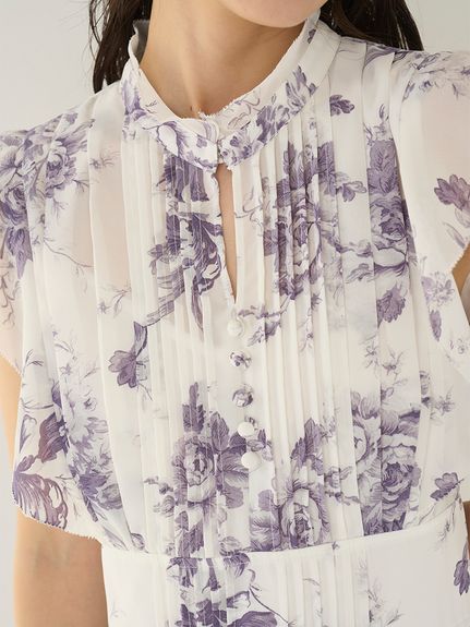 【販路限定サイズあり】Sustainableプリーツプリントワンピース