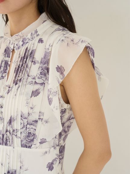 【販路限定サイズあり】Sustainableプリーツプリントワンピース
