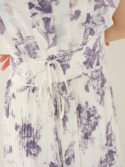【販路限定サイズあり】Sustainableプリーツプリントワンピース