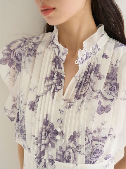 【販路限定サイズあり】Sustainableプリーツプリントワンピース