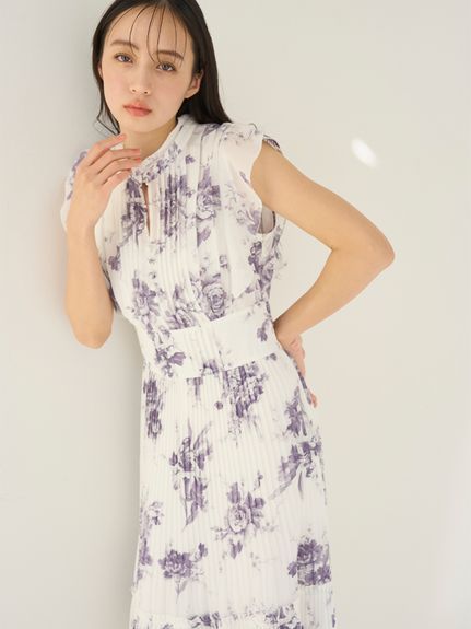 【販路限定サイズあり】Sustainableプリーツプリントワンピース