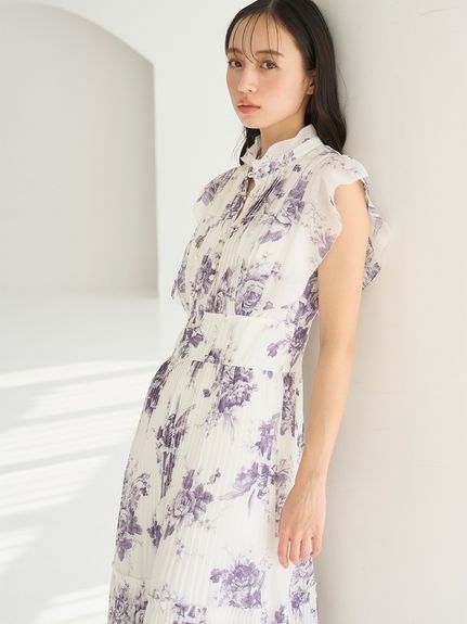 【販路限定サイズあり】Sustainableプリーツプリントワンピース