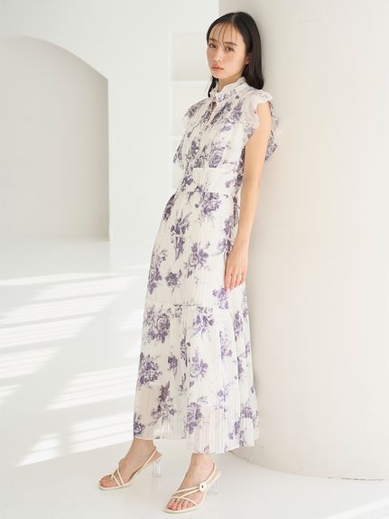 【販路限定サイズあり】Sustainableプリーツプリントワンピース