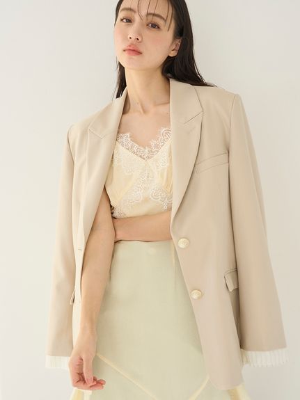 レーストリムサテンキャミTOP
