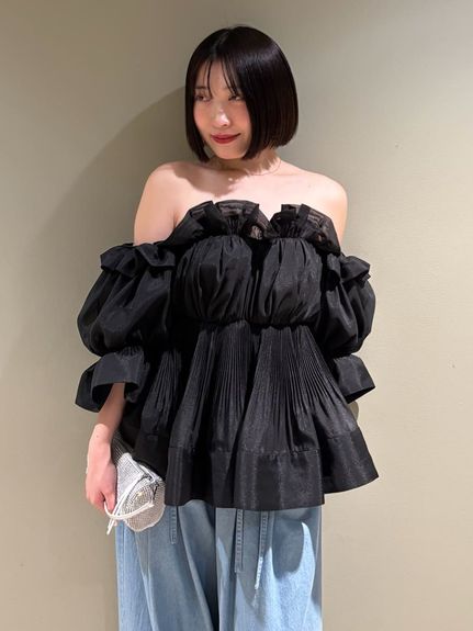 ボリュームギャザーフリルチュニック