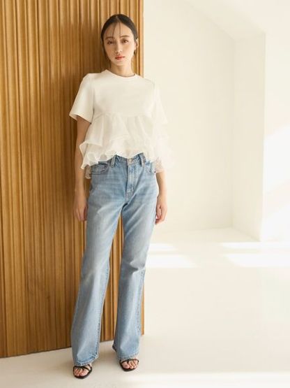 【WEB限定カラーあり】ボリュームペプラムドッキングカットプルオーバー