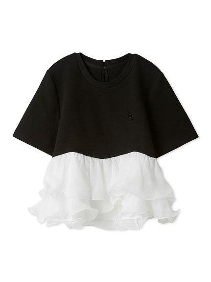 【WEB限定カラーあり】ボリュームペプラムドッキングカットプルオーバー