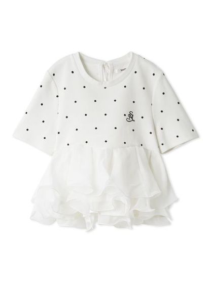 【WEB限定カラーあり】ボリュームペプラムドッキングカットプルオーバー