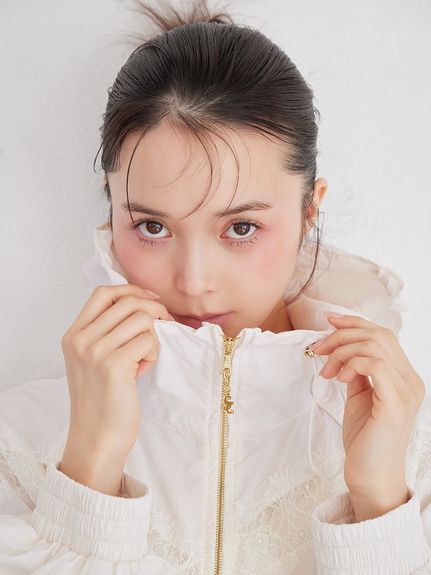【Chacott】コラボナイロンレースブルゾン