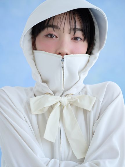 【WEB限定/LUMISHADE】サンバイザー付きUVカットパーカー