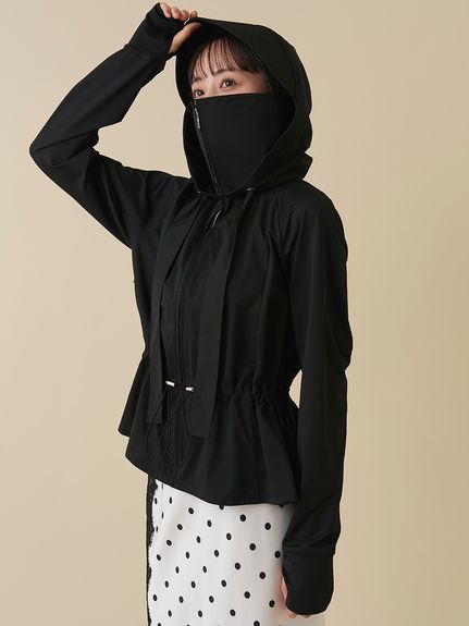 【WEB限定/LUMISHADE】サンバイザー付きUVカットパーカー