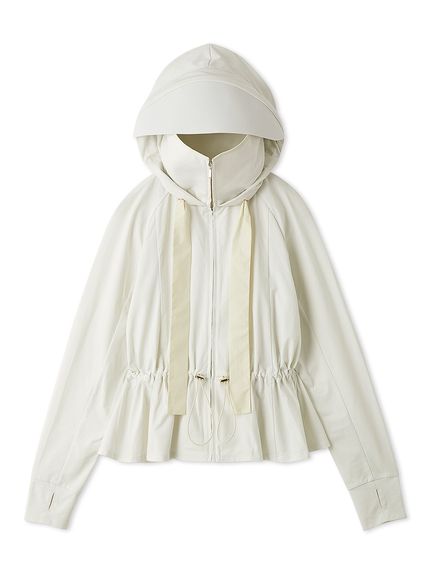 【WEB限定/LUMISHADE】サンバイザー付きUVカットパーカー