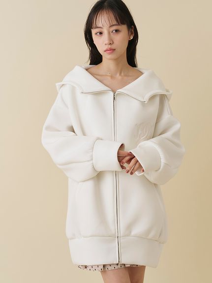 ボリュームパーカーワンピース
