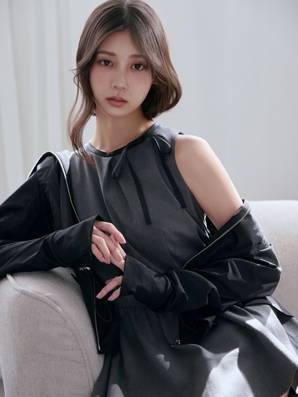 【WEB限定/LUMISHADE】サンバイザー付きUVカットパーカー