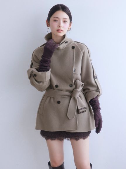 【HIGH QUALITY】レーストリムサテンミニスカショーパン