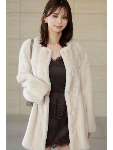 【HIGH QUALITY】レーストリムサテンミニスカショーパン