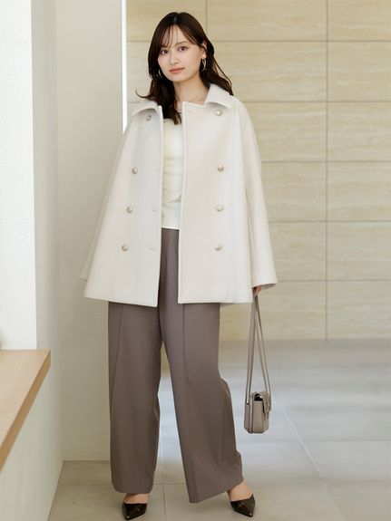 【WARM】シンプルタックパンツ