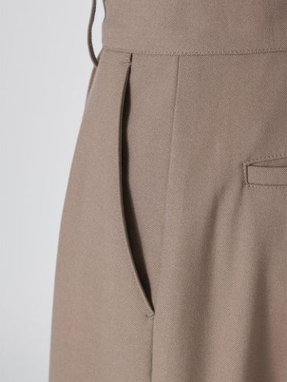 【WARM】シンプルタックパンツ