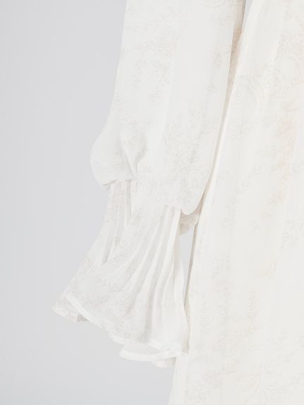 Sustainableバリエプリントロングスリーブワンピース