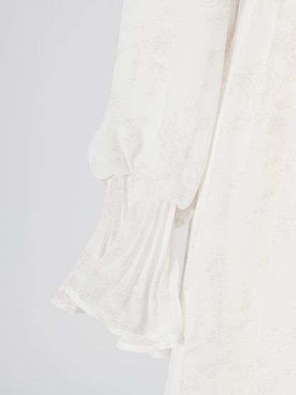 Sustainableバリエプリントロングスリーブワンピース