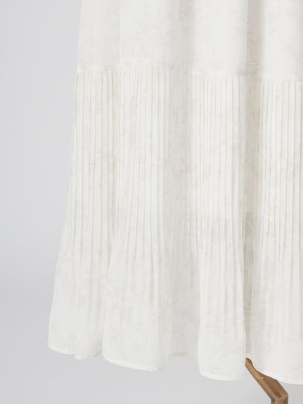 Sustainableバリエプリントロングスリーブワンピース