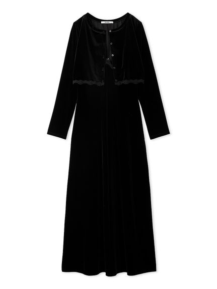 レースディティールベロアアンサンブル