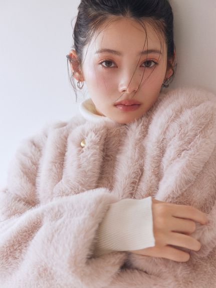 【WARM】シンプルハイネックニットプルオーバー