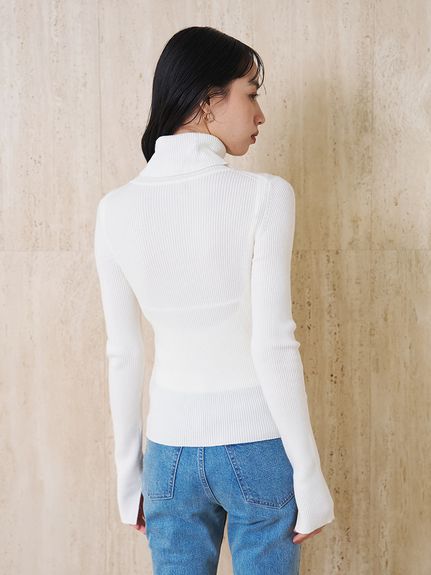 【WARM】シンプルハイネックニットプルオーバー