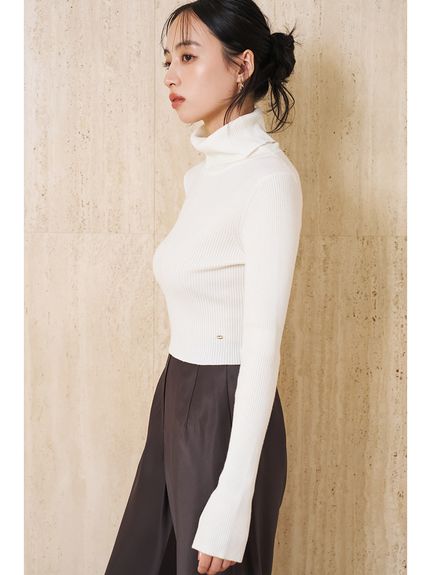 【WARM】シンプルハイネックニットプルオーバー