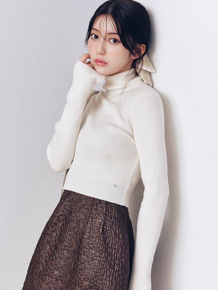 【WARM】シンプルハイネックニットプルオーバー