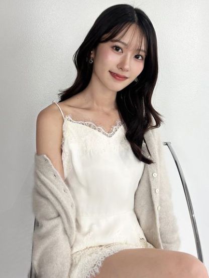 【HIGH QUALITY】フォックスカシミヤクルーネックカーディガン