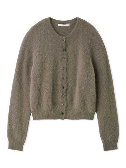 【HIGH QUALITY】フォックスカシミヤクルーネックカーディガン