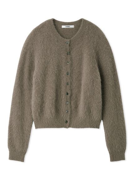 【HIGH QUALITY】フォックスカシミヤクルーネックカーディガン