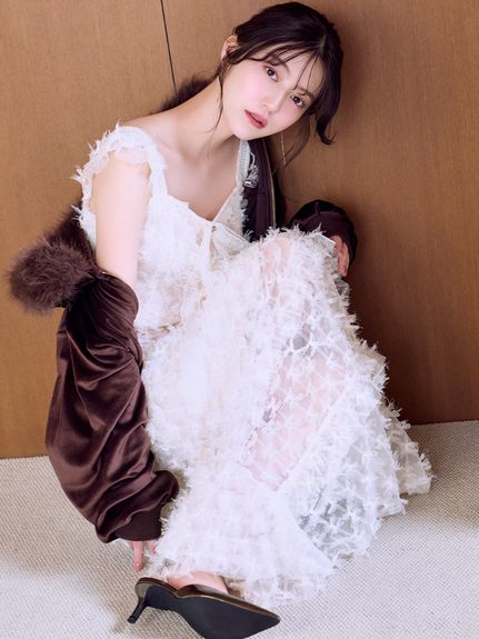 【SNIDEL×Juicy Couture】フェザーチュールワンピース