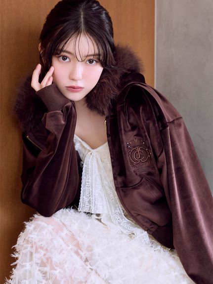 【SNIDEL×Juicy Couture】フェザーチュールワンピース