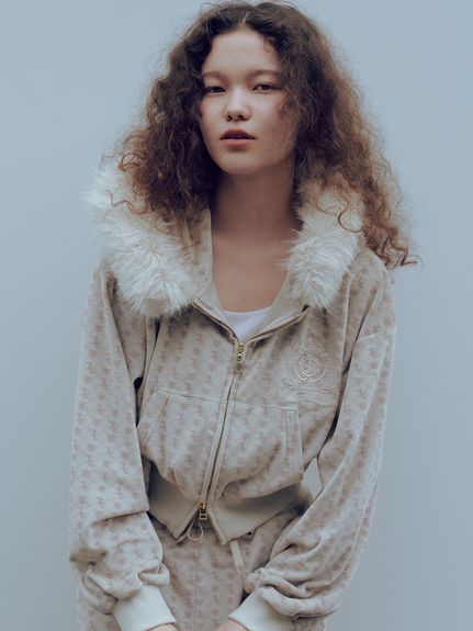 【SNIDEL×Juicy Couture】ベロアファーパーカー