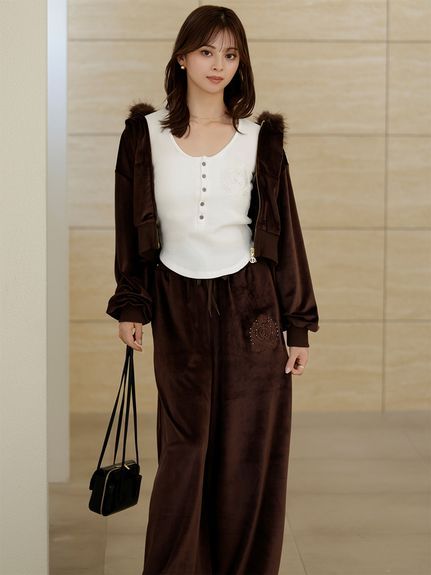 【SNIDEL×Juicy Couture】ベロアファーパーカー