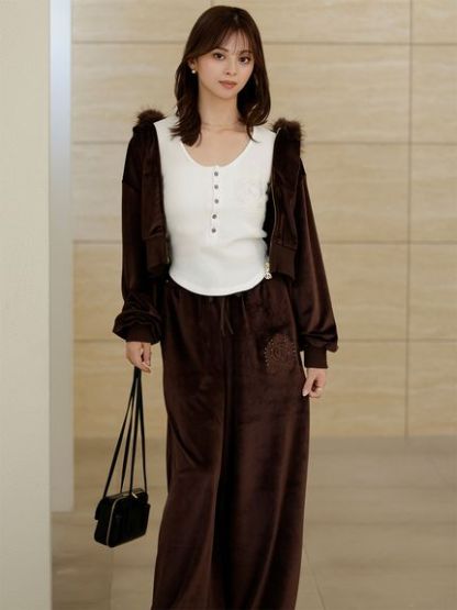 【SNIDEL×Juicy Couture】ベロアファーパーカー
