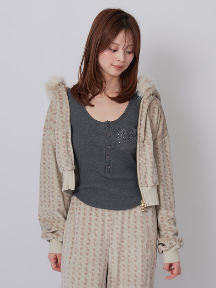 【SNIDEL×Juicy Couture】ベロアファーパーカー