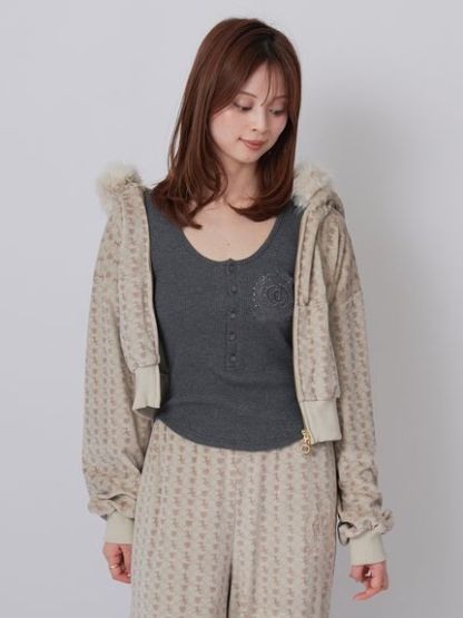 【SNIDEL×Juicy Couture】ベロアファーパーカー